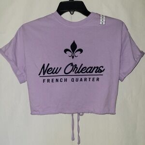 New Orleans French Quarter Open Back Cropped T-Shirt